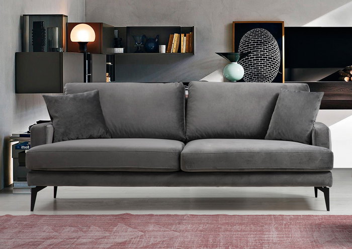 Atelier Del Sofa Papira Sofá de 3 Plazas Gris